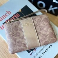 ราคา ✨ Coach คล้องมือ 1 zip S ✨COACH Corner Zip Wristlet In Signature Canvas CX255 (27329183334)