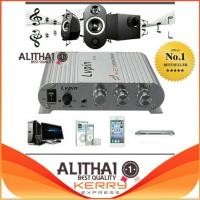 ราคา Alithai LVPIN LP-838 12 โวลต์ 200 วัตต์มินิไฮไฟเครื่องขยายเสียงสเตอริโอ MP3 วิทยุติดรถยนต์ช่อง2 บ้าน Super BASS (silver) (27778423533)