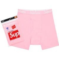 ราคา Supreme x Hanes Pink Boxer (Pack of 2) (16054934333)