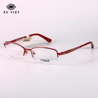 ราคา [สินค้าของแท้] Vogue VO-3969 กรอบโลหะสี่เหลี่ยมสีแดง อุปกรณ์ครบกล่อง (27204791901)