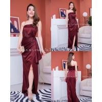 ราคา ส่งต่อชุดราตรียาวสีแดงเลือดหมู แค่ลองครั้งเดียว (6855208106)