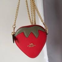 ราคา Coach CI182 Strawberry Coin Case ครอสบอดี้สายโซ่ทอง น่ารักมากค่ะ (29267967883)