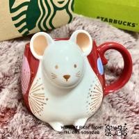 ราคา แก้ว Starbucks Ceramic Zodiac Rat Mug 12oz. แก้วสตาร์บัค แท้ - สีแดง/ขาว (8733272512)