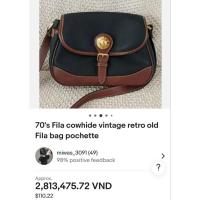 ราคา FILA มีเอกลักษณ์ กระเป๋าครอสบอดี้ยี่ห้อฟิลาสําหรับผู้ชายและผู้หญิงหนังแท้วินเทจผสมหนังแคนวาสญี่ปุ่นขนาด20x15 (42018550616)