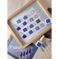 ราคา สีน้ำเงินแบรนด์ Kaise 14สี ฟรีชาร์ต (22622766332)