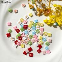 ราคา Rou Bao อุปกรณ์ตกแต่งเล็บเรซิ่น รูปดอกไม้น่ารัก คละสี สําหรับตกแต่งเล็บ DIY 50 ชิ้น (25970118499)