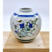 ราคา แจกันเซรามิคลายงาเคลือบทั้งใบ Kutani ware ลายดอกระฆัง ลายเพ้นท์และทองค่อนข้างสมบูรณ์ ไม่มีตำหนิ (26514599228)