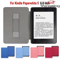 ราคา YANGMING 6.8 นิ้วสมาร์ท, Funda PU หนัง E-Reader Folio Cover, Professional ผ้ามือรองรับ Ultra Slim เกราะป้องกันสําหรับ Kindle Paperwhite 5 กันกระแทก (50856254158)