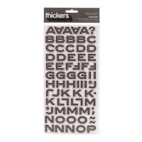 ราคา สติกเกอร์ ตัวอักษร A-Z Glossy Chipboard Stickers - Meadow - Black (6309631671)