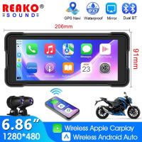 ราคา ระบบนำทางรถยนต์มอเตอร์ไซค์ carplay หน้าจอเชื่อมต่อโทรศัพท์มือถือ 6.86 นิ้ว กันน้ำระดับ IPX7 ผู้ช่วยเสียง HD หน้าจอ GPS (27260998822)