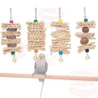 ราคา ของเล่นนกแก้ว แกลบข้าวโพดแอปเปิ้ลไม้ตะลุมกระดูกเชือกกรงแขวนนกของเล่นเหมาะสําหรับนกแก้วขนาดเล็กและขนาดกลาง (43768052873)