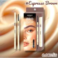 ราคา บราวอิท ดินสอเขียนคิ้ว 0.06 กรัม สี #Espresso Brown Browit Pro Slim Brow Pencil (50956410238)