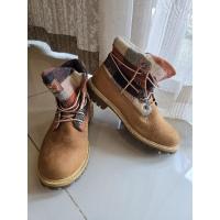 ราคา มือสองสภาพใหม่Timberland roll top boots Size: 5.5 EU38 JP23.5 UK5 สีนี้หายากลายสก๊อตแดง ของTimberland   (26877939681)