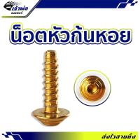 ราคา ส่งเร็ว น็อตก้นหอย สีทอง เกลียวปล่อย 4X16mm น็อตหัวก้นหอย น็อตแต่ง น็อตทอง น๊อตแต่งรถมอไซ น๊อตทอง น๊อตแต่ง (27650270993)