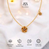 ราคา MAWAR สร้อยคอ Rose Titanium สแตนเลส 18K Gold plated anti-rust simple สร้อยคอขนาดเล็กทองเงินรุ่นล่าสุด Titanium original Gold Jewelry สร้อยคอ necla (45202105535)