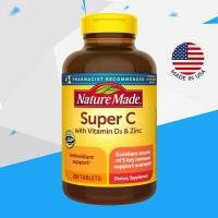 ราคา (Exp.06/2027)Nature Made Super C with Vitamin D3 and Zinc 200 Tablets (28504312014)