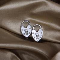 ราคา [พร้อมส่ง|มือ2] Dior vintage heart padlock clip earrings (47856310905)