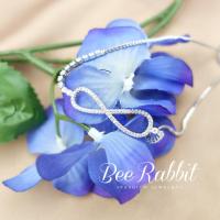 ราคา สร้อยข้อมือสีเงิน จี้ infinity ฝังเพชรcz - B2726 (4413083638)