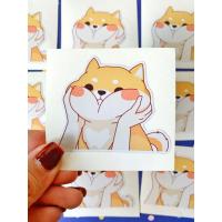 ราคา WATERPROOF Dog Fatty Squishy Cheeks Laptop/Luggage Sticker 856 (53906739388)