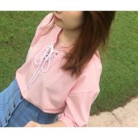 ราคา เสื้อยืดสไตล์เกาหลีมือสอง น่ารักมากจ้า (1350523488)