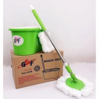 ราคา SPIN MOP ไม้ถูพื้นแบบหมุนได้ 360 / ไม้ถูพื้นแบบหมุนได้ / ไม้ถูพื้นแบบหมุนได้ 1 ชุดพร้อมถังยี่ห้อ GSF (47250597973)