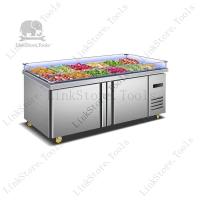 ราคา อัพเกรดวัสดุ โต๊ะวางวัตถุดิบสลัดผลไม้/โต๊ะวางวัตถุดิบสลัดผัก/ตู้แช่ผลไม้/ตู้แช่เย็น/ตู้แช่แนวนอน/ตู้โชว์ผลไม้ (27386584966)