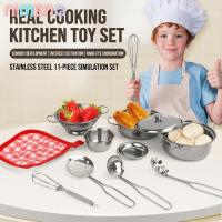 ราคา นิเมง เครื่องครัวสแตนเลส,พลั่วหม้อสแตนเลสแกล้งเล่นชุดครัว,มินิจําลองแบบโต้ตอบเด็กครัวของเล่นเด็กของขวัญ (47806285420)