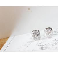 ราคา Gems Heritage ต่างหูเพชรประกบ Emerald cut กรอบทองคำขาวหน้ากว้างเทียบเท่า 2.5 กะรัต(ERWG136)เพชรแท้น้ำ98เรือน18Kทองคำขาว (9724637880)