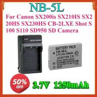 ราคา C New High-Quality 1250Mah 5L -5L Battery For Canon Sx200is Sx210is Sx220hs Sx230hs Cb-2Lxe Shot S1 (55903410841)