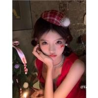 ราคา หมวกลายสก๊อตขนาดเล็กพร้อมขนกระต่ายหิมะและคริส탈 สำหรับตกแต่งผมในงานปาร์ตี้และถ่ายภาพ (46201130438)