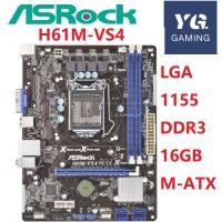 ราคา ASRock H61M-VS4 LGA1155 DDR3 RAM 16G h61 h61m เมนบอร์ดกราฟิกแบบบูรณาการใช้ (44650427526)