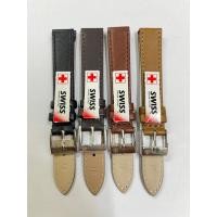ราคา สายนาฬิกาหนังสีพื้นเรียบ SWISS GENUINE LEATHER ขนาด 16/12 mm (16293290325)