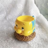 ราคา แก้วน้ำ The Little mermaid, Flounder (from Tokyo Disney Sea) พลาสติกเนื้อหนา ของ​ญี่ปุ่น น่ารักมาก (9282415020)