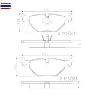 ราคา ผ้าเรคหลัง BREMBO BMW SERIES 3 E36 318i 320i 323i 325i 328i, Z3 E36 year 94-98 P06013B/C (41771070189)