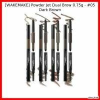 ราคา [WAKEMAKE] Powder Jet Dual Brow 0.75g - #05 Dark Brown / Korean Brow Powder / Long-lasting Definition by glow_shop (25647927694)
