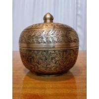 ราคา ตลับทองเหลืองตอกลาย กว้าง 5นิ้ว (15681600677)