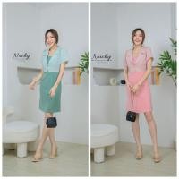 ราคา ชุดทำงาน เดรสทำงาน เดรสแฟชั่น เดรสคุณครู ชุดทำงานเรียบๆ (19945809037)