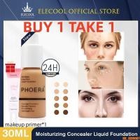 ราคา [ซื้อ 1 แถม 1] PHOERA 10 สี เครื่องสำอางสำหรับผิวหน้า Mineral Touch Whitening Concealer Facial Base Cream (27493226825)