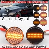 ราคา 2PCS ไฟเลี้ยว LED Side Marker Light Repeater โคมไฟไหลตัวบ่งชี้สําหรับ Mazda MX5 MX-5 MK1 MK2 MK3 1989 1999 2000-2015 (43464357862)