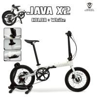 ราคา รถพับที่คุ้มสุด! จักรยานพับได้ JAVA X2 VOLTA เบรคน้ำมัน 7speed (40224458090)