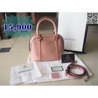 ราคา Used Gucci mini dome สีชมพูหนังปั๊ม GG (1633324779)