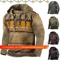 ราคา กสดปดลลลลกบุรุษย้อนยุคลูกไม้ขึ้นเสื้อกันหนาวหมวกเสื้อลําลองกลางแจ้งแขนยาวคลุมด้วยผ้าท็อปส์ (40976647926)