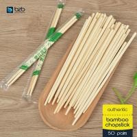 ราคา 50 คู่ตะเกียบไม้ไผ่แบบใช้แล้วทิ้งสุขอนามัยช้อนส้อมไม้เศรษฐกิจ 一性子 Penyepit Pai Buang (42651540927)