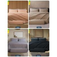 ราคา ผ้า​ปูที่นอน 3.5ฟุต/5ฟุต/6ฟุต Satin​ Plus​ สีพื้น (7032187084)
