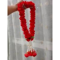 ราคา พวงมาลัยดอกดาวเรืองสีแดง ทรางกลม 1 พวง 1เมตร ชาย5 พร้อมส่ง มาลัยดาวเรืองปลอม มาลัยดอกไม้ ไหว้พระ ถวายองค์ท้าวเวศสุวรรณ (27752798408)