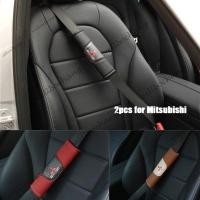 ราคา ขาย 2 ชิ้นสําหรับ Mitsubishi หนังเข็มขัดนิรภัยไหล่ pad อุปกรณ์ตกแต่งภายในรถยนต์ Montero Sport Mirage ผจญภัย Pajero Lancer Strada L300 Montero Galant Canter ASX (22989137559)