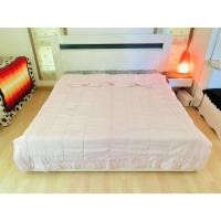 ราคา ผ้านวม ขนาด 6.5ฟุต สีชมพูประดับลายดอก ด้านบนมีระบาย สไตล์วินเทจ มือสองขายตามสภาพ สินค้าญี่ปุ่น-เกาหลีแท้ (9515339610)