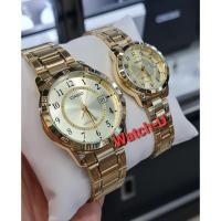 ราคา นาฬิกาคู่ สีทอง MTP-V004G-9 LTP-V004G-9 รุ่น MTP-V004G-9B / LTP-V004G-9B (24864863838)