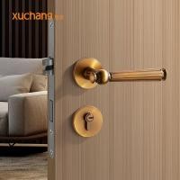 ราคา ล็อคประตูไม้ในร่มฝรั่งเศสโลหะผสมสังกะสีล็อคประตูห้องมือจับประตูย้อนยุคอเมริกันแม่เหล็กเงียบแยกล็อคประตูห้อง เจมี (55306711272)