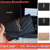 ราคา Flash Sale Yves Saint Laurent YSL Women's Flip Wallet Coin Purse กระเป๋าสตางค์ผู้หญิง (24438555647)